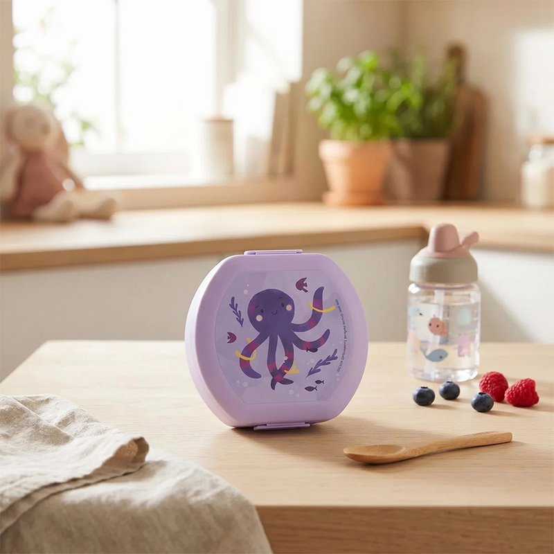 Load image into Gallery viewer, Amuse lunchbox medium paars octopus
