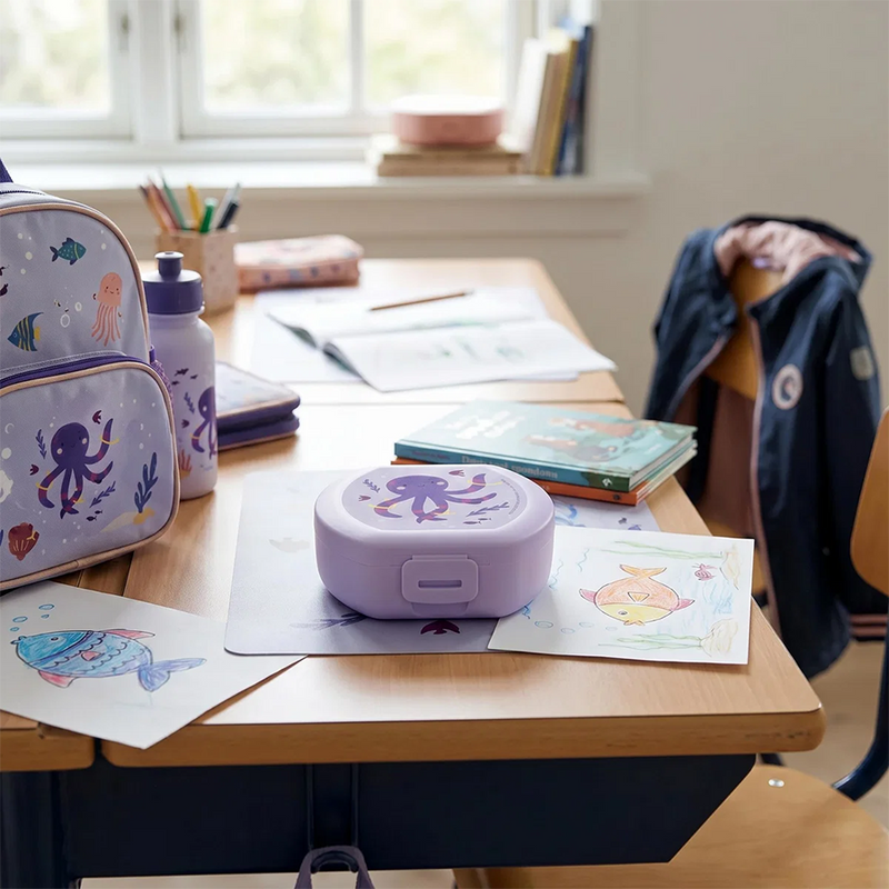 Load image into Gallery viewer, Amuse lunchbox medium paars octopus
