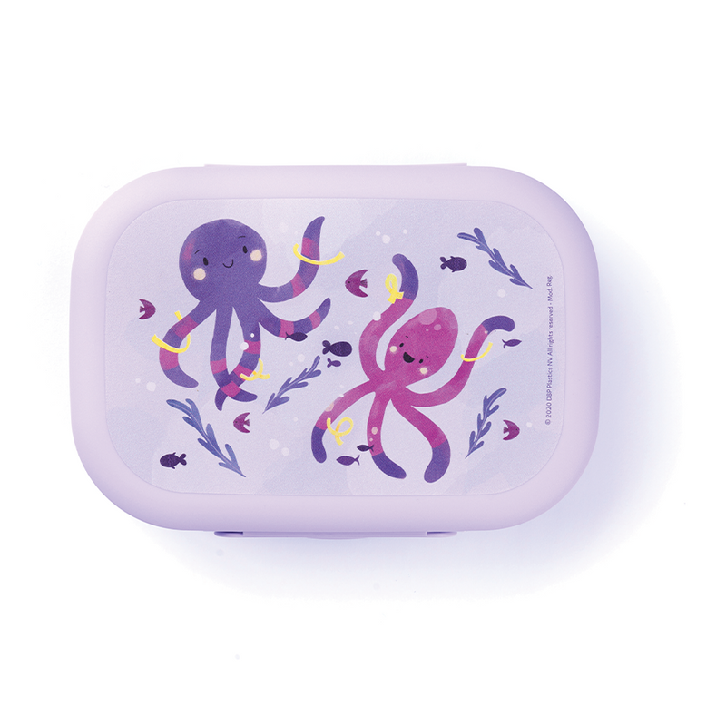 Load image into Gallery viewer, Amuse lunchbox medium paars octopus
