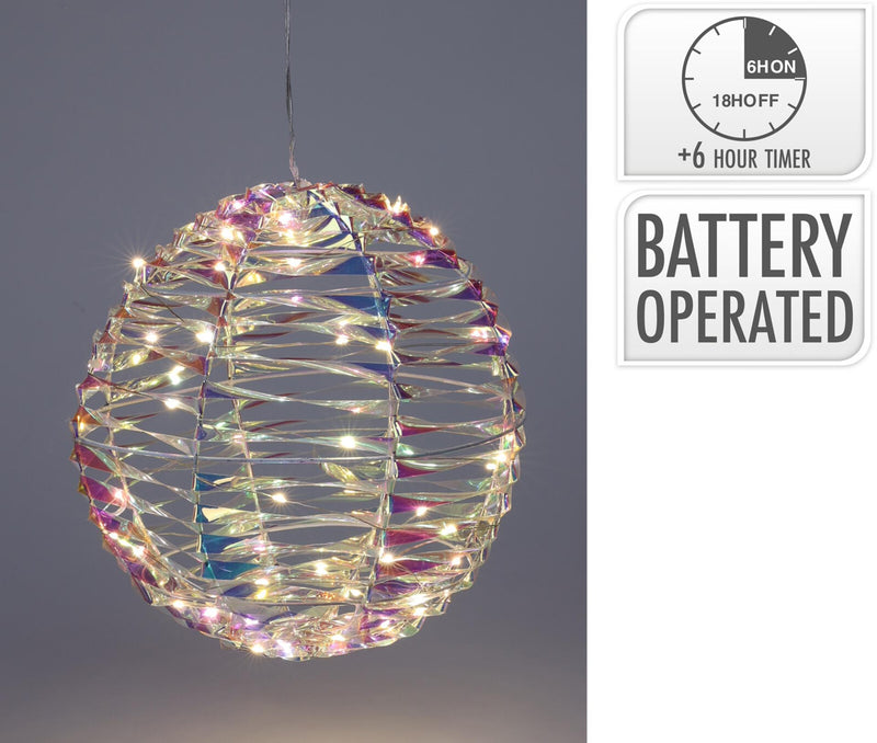 Load image into Gallery viewer, Home styling bal 25cm 40 led shiny rainbow
