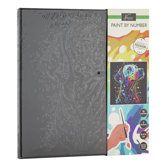 Nassau schilderen op nummer hond 30x30cm