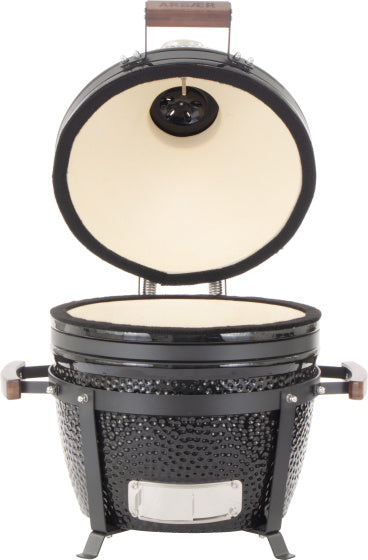 Load image into Gallery viewer, Arbaer Kamado Medium Ø 16 inch met Frame Keramisch Zwart
