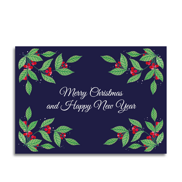 Art by andu wenskaart christmas blue