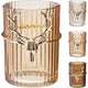 Home styling theelichthouder 9cm 3ass amber