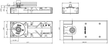 Assa abloy dc450 cam-motion vloerveer en 4 | 90 graden vastzetting | max. deurgewicht 120kg | 130-15 ° - a000308388