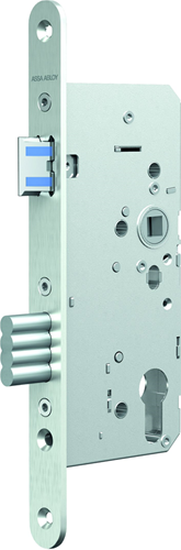 Load image into Gallery viewer, Assa abloy n1100 paniekdeurslot | dm65mm | pc72 mm | voorplaat rvs 24x235mm rechthoekig | paniek b | enkele deur | dr 1+3 2+4 - a000300238
