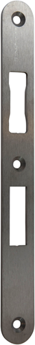 Load image into Gallery viewer, Assa abloy n6001 sluitplaat | rvs 24x235x3mm lip 40mm afgerond| dr 1+2+3+4 - 10049721
