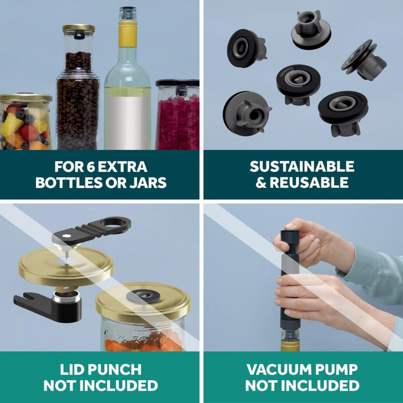 Load image into Gallery viewer, Airtender extra wijnstoppers set a 6
