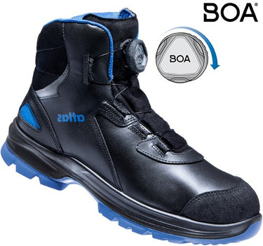 Atlas werkschoen sl 9845 xp 2.0 boa hoog s3 | zwart blauw | maat 42 - 00.012.105.42