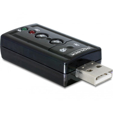 Delock usb sound adapter 7.1 geluidskaart (zwart, retail)