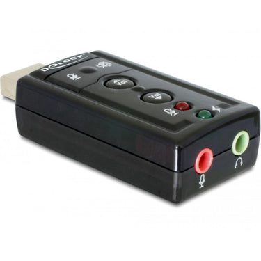 Delock usb sound adapter 7.1 geluidskaart (zwart, retail)