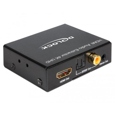 Delock hdmi audio extractor 4k adapter (zwart)