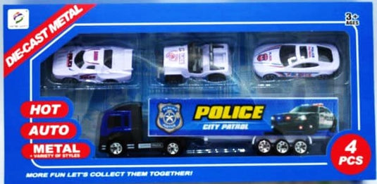 Bongers speelgoed politie autoset 4 delig