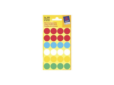 Kangaro etiket zweckform 18mm rond stickers, pak a 96 etiketjes, bundel a 10 pakjes