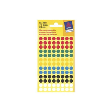 Kangaro etiket voor 8mm rond stickers, 416 stickers per pak, bundel a 10 pakjes