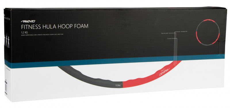 Load image into Gallery viewer, Avento Hoelahoop 100 cm foam zwart rood
