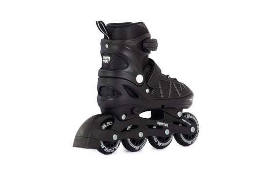 Aventuri verstelbare inline skates semi-softboot zwart maat 34-37 (m)