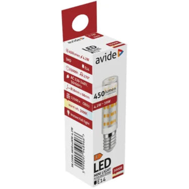 Avide led minilight 4,2w jd e14 fitting, 3000 kelvin warmwit, 450lumen