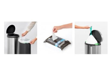Brabantia perfectfit 23-30 liter slimline vuilniszakken g dispenser pack 40 zakken