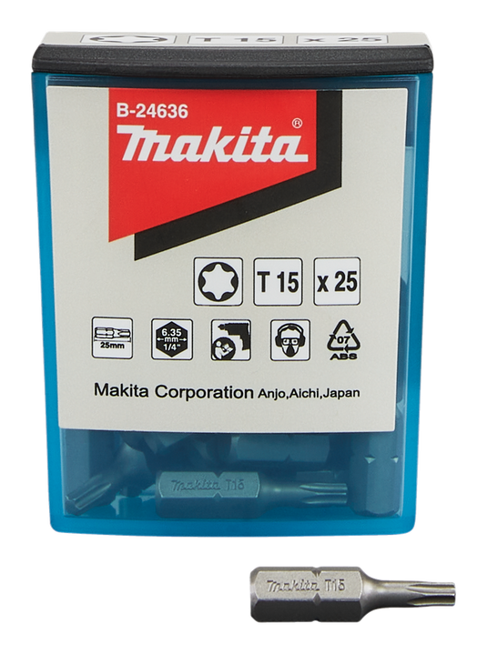 Makita accessoires schroefbit t15x25mm - b-24636 - b-24636