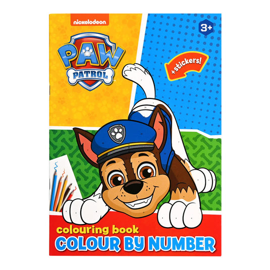 Paw patrol kleuren op nummer + stickers