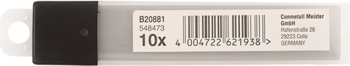 Con:p reserve-afbreekmes (18mm) 10st box - b20881