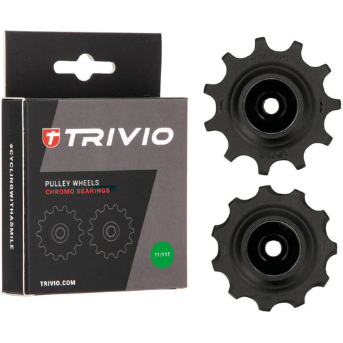 Trivio - derailleurwieltjes 11 11t chromo lagers