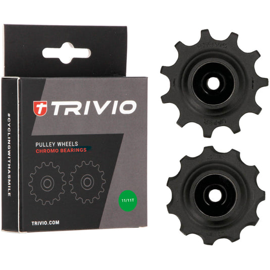 Trivio - derailleurwieltjes 11 11t chromo lagers