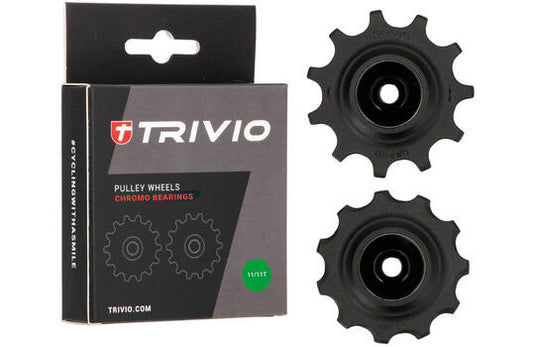 Trivio - derailleurwieltjes 11 11t chromo lagers