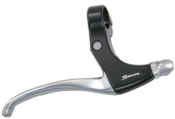 brake lever set roller brake 4-finger silver/black 2-piece