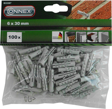 Connex pluggen polyamide 6mm bag 100st - b33387