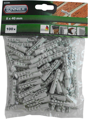 Connex pluggen polyamide 8mm bag 100st - b33388