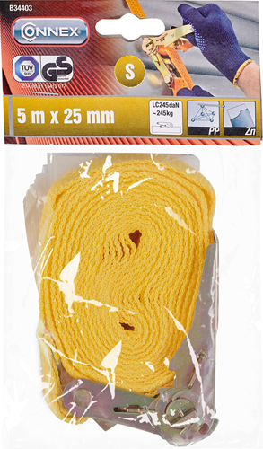 Afbeelding laden in galerijviewer, Connex spanriem 5.0m met takel 1dr 245kg - b34403
