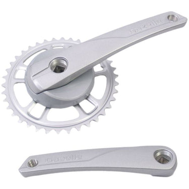 Gazelle crankset 38t. aluminium staal zilver 371315200