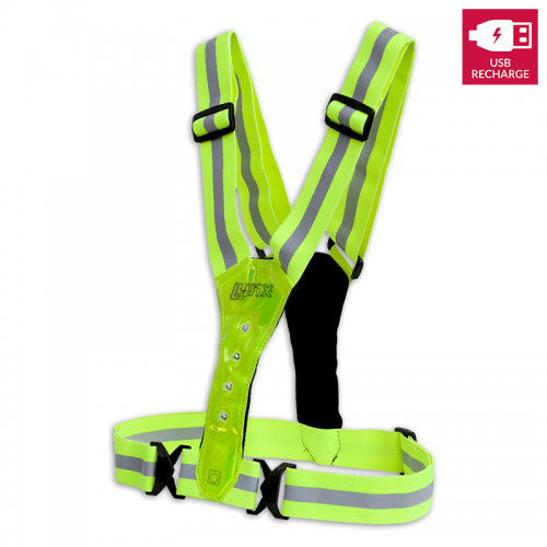 Lynx harness usb led sport vest neon yellow