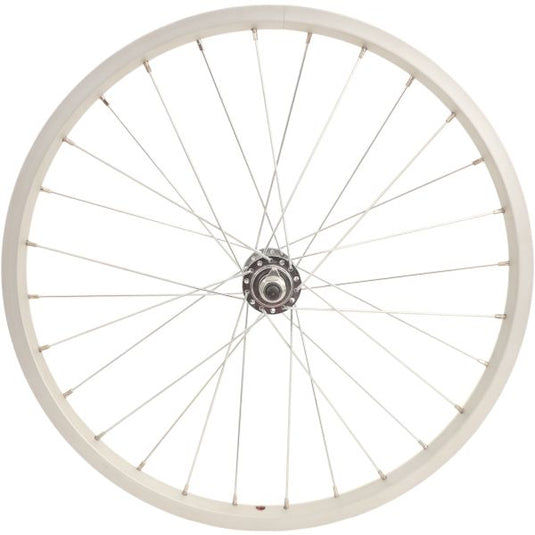 Voorwiel 20*175 aluminium vaste as - zilver