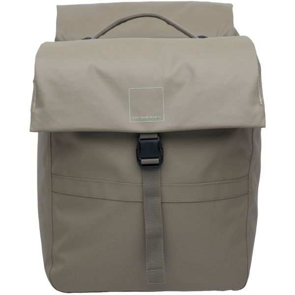 Load image into Gallery viewer, Burgers - new looxs new looxs ® leeds double mik 2.0 - dubbele fietstas – past op mik bagagedragers – gerecycled materiaal - geschikt voor elektrische fietsen – 38 liter - taupe
