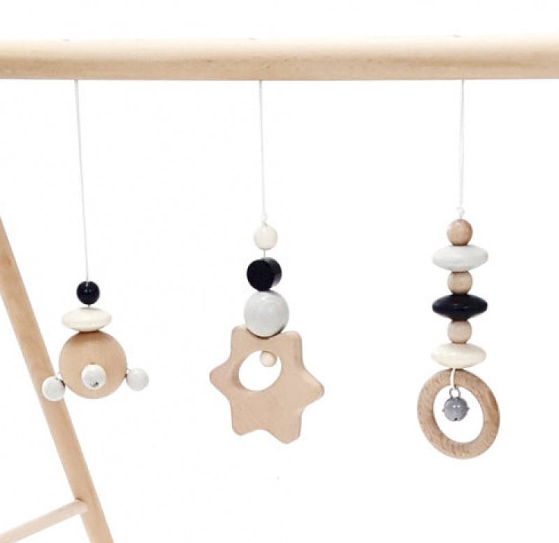 Load image into Gallery viewer, Hess babygym ster (naturel zwart)
