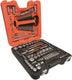 Bahco 1 4' - 3 8' -1 2' square drive doppenset met combinatie ratelsleutelset - 137 stuks - s137