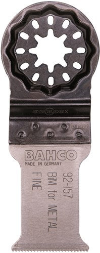 Afbeelding laden in galerijviewer, Bahco multitool-zaagblad | bimetaal | standaardvorm | voor fijn zagen in metaal | 30 mm x 50 mm x 97 mm - 92-157-1p
