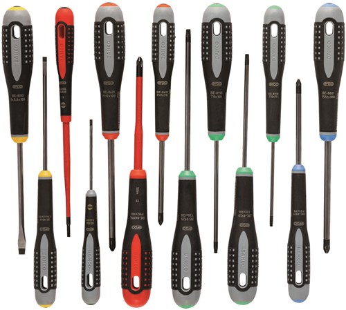 Afbeelding laden in galerijviewer, Bahco schroevendraaier ergo™ | driecomponentengreep | gleuf | phillips | pozidriv | torx® - 13-delig  - be-9879

