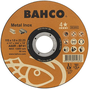 Bahco slijpschijf | voor afbramen | voor metaal en rvs | 125 x 1.0 x 22.23 mm - 3912-125-t41-im