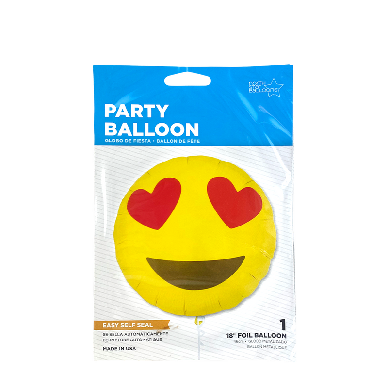 Load image into Gallery viewer, Ballon folie emoji heart eyes ø46cm
