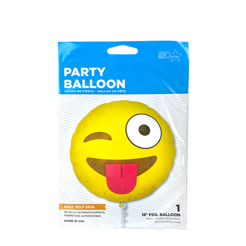 Load image into Gallery viewer, Ballon folie emoji winking ø46cm
