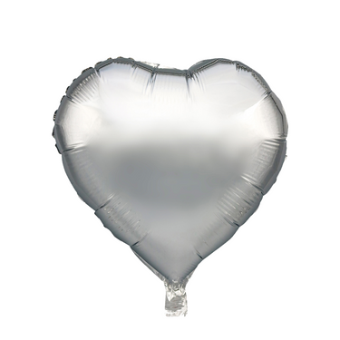 Ballon folie hart zilver 45cm