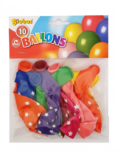 Globos ballonnen met witte sterren (nr12 10st)