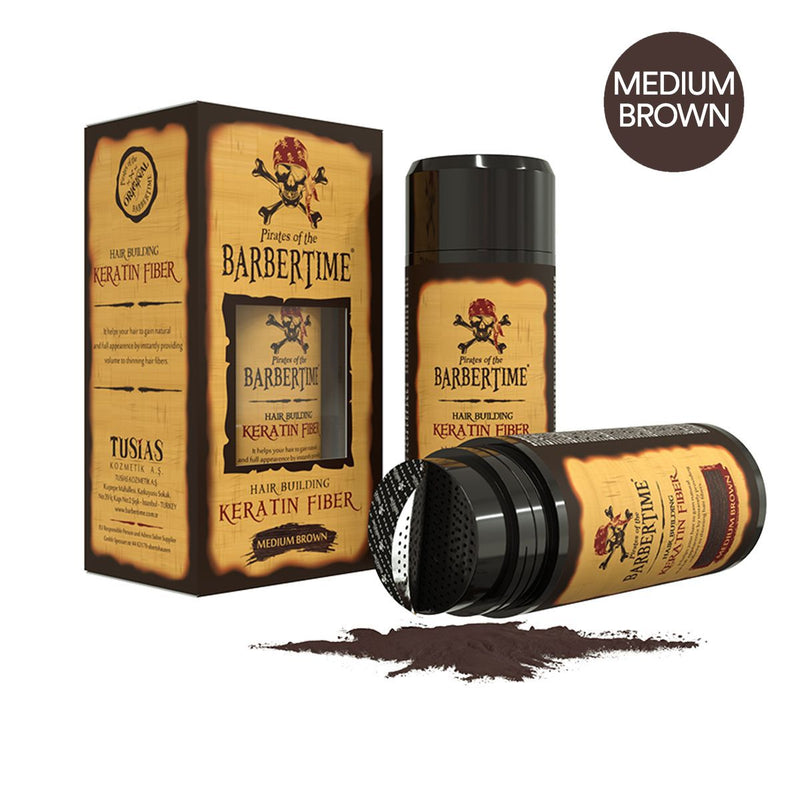 Load image into Gallery viewer, Barbertime hair building keratin fiber medium brown 21gr.
