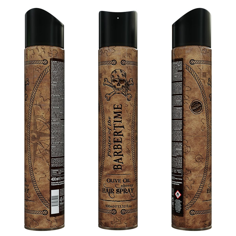 Load image into Gallery viewer, Barbertime hairspray shine olive oil 400ml
