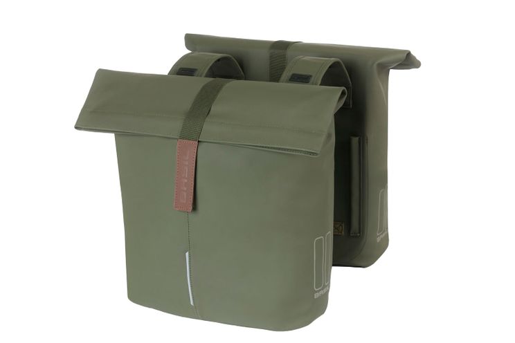 Load image into Gallery viewer, Basil Tas City Dubbel Vegan Leather | Moss Green
