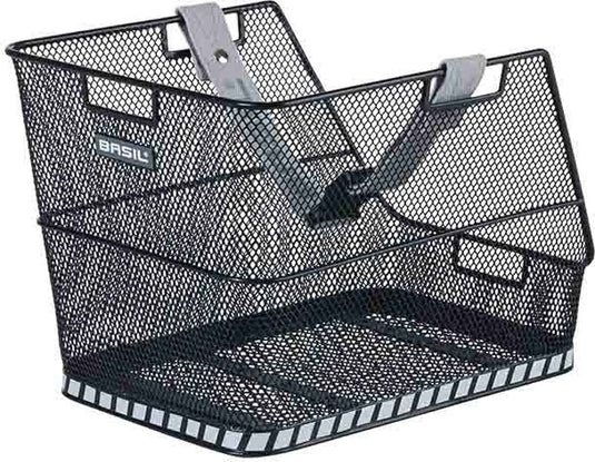 Basil Class - schooltas fietsmand - achterop - zwart